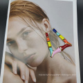 Shangjie OEM aretes bamboo hoop earrings colorful fashion earrings trend 2021 enamel earrings